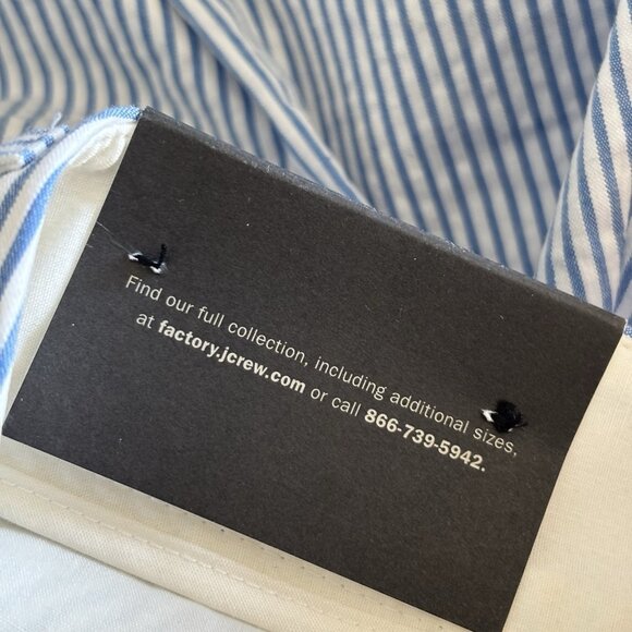 J Crew Skimmer City Fit Pants Blue Striped Women’s Size 4 Preppy Old Money NWT - Picture 5 of 14